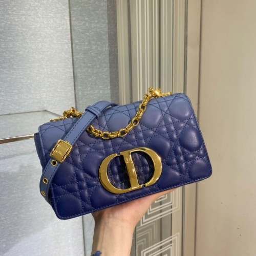 PETIT SAC DIOR CARO Agneau Cannage Dégradé Bleu Indigo M9241