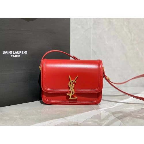 SOLFERINO PETIT CARTABLE EN COFFRET CUIR SAINT LAURENT 63430 rouge