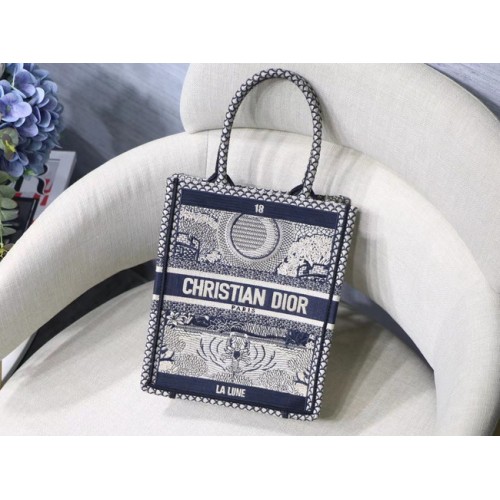 SAC EN TOILE BRODÉE SUN VERTICAL DIOR BOOK TOTE TAROT M1272Z-4