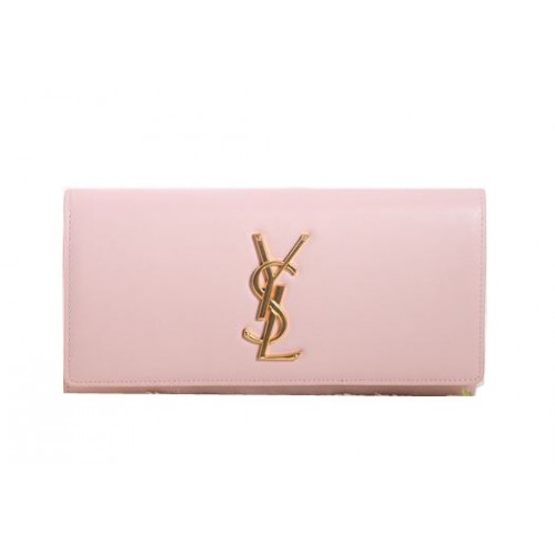 Saint Laurent Pochette Monogramme Classique Cuir Original Y5486 Rose