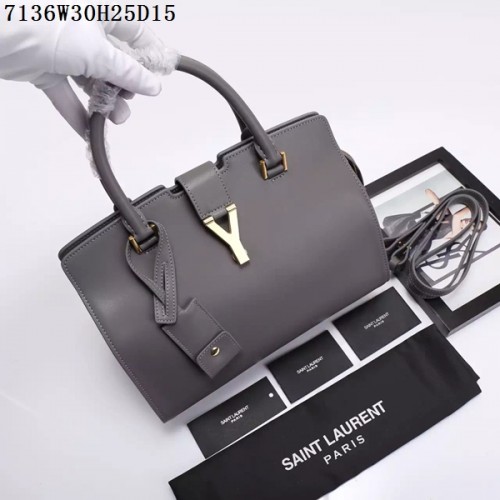 Saint Laurent Petit sac à rabat en cuir monogramme classique Y7136 Gris