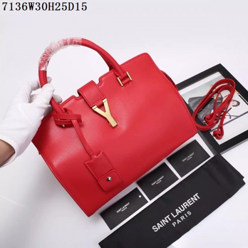 Saint Laurent Petit sac à rabat en cuir monogramme classique Y7136 rouge