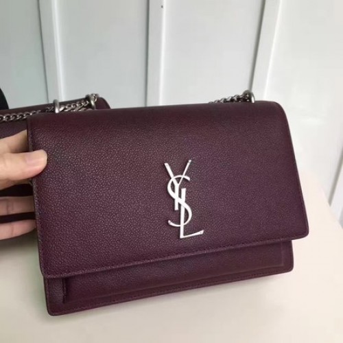 Saint Laurent mini Monogramme Cross-body Sac à bandoulière 441971 Vin