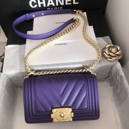 Sac à main chanel petit garçon V67085 violet