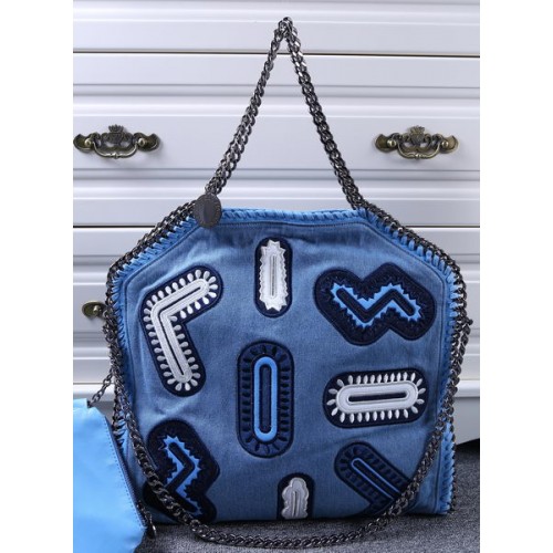 Stella McCartney Sac fourre-tout en jean SM809 Bleu