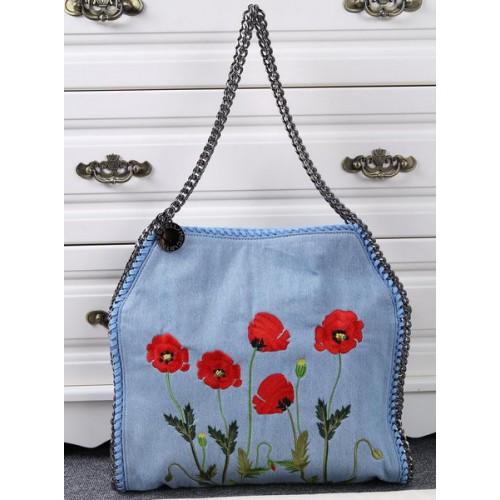 Stella McCartney Sac fourre-tout en jean SM811 Bleu