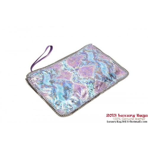 Stella McCartney Falabella Pochette Pliable 832 Serpent Bleu