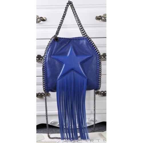 Stella McCartney Falabella Mini sac fourre-tout à étoiles frangées SM8865 Royal