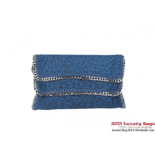 Stella McCartney Falabella Pochette Pliable Léopard PVC 812L Bleu