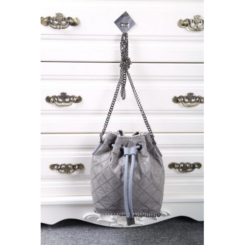 Stella McCartney Falabella Sac Seau Matelassé Clouté SMC013 Gris