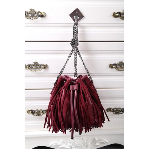 Stella McCartney Sac Seau Falabella Sun Fringed SMC012 Bordeaux