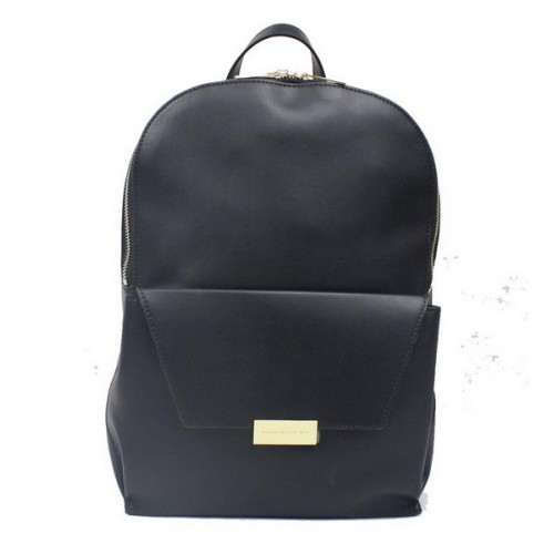 Stella McCartney Sac à dos en cuir de veau lisse 878 Noir