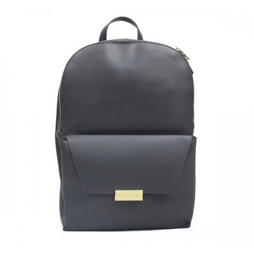 Stella McCartney Sac à dos en cuir de veau lisse 878 Deep Grey