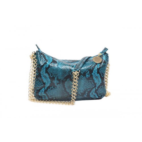 Stella McCartney Sac à bandoulière en cuir de serpent 835 Bleu