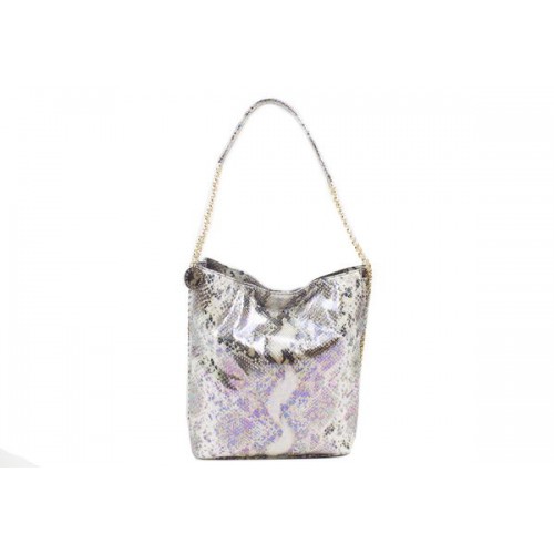 Stella McCartney Sac Hobo en Cuir Serpent 836 Beige