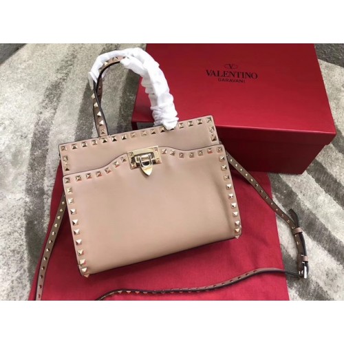 VALENTINO Sac bandoulière en cuir matelassé Candy Rockstud 0650 abricot