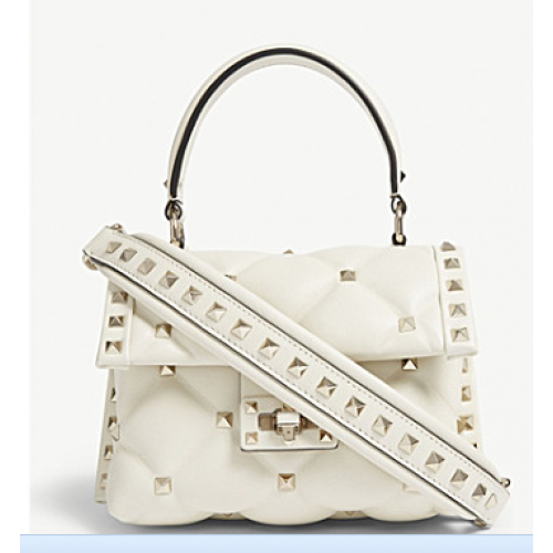 VALENTINO Sac bandoulière en cuir matelassé Candy 0033 blanc