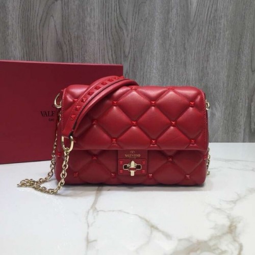 VALENTINO Sac bandoulière en cuir matelassé Candy 0072 rouge