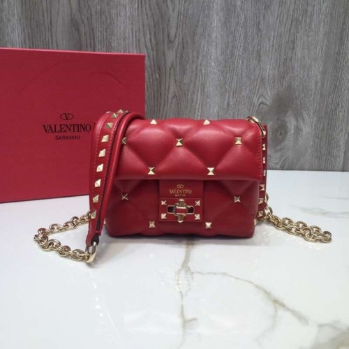 VALENTINO Sac bandoulière en cuir matelassé Candy 0073 rouge