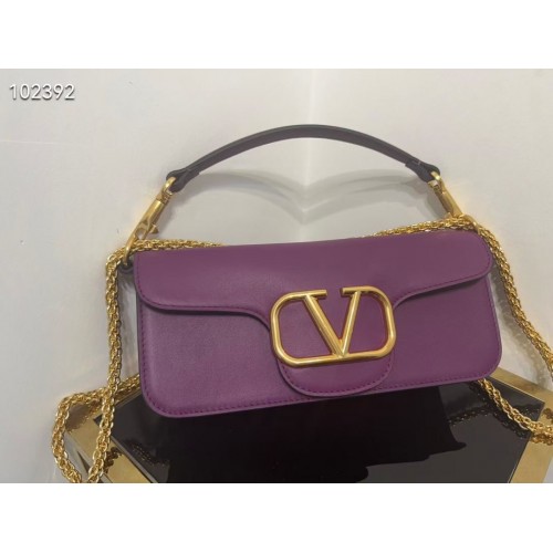 VALENTINO GARAVANI Sac Loco en cuir de veau 2B0K30 violet