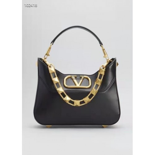 VALENTINO GARAVANI Sac Loco en cuir de veau V2028 noir