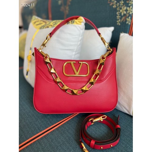 VALENTINO GARAVANI Sac Loco en cuir de veau V2028 rouge