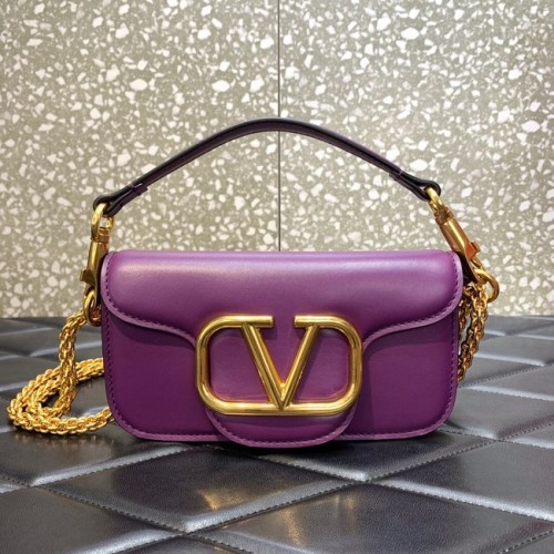 VALENTINO CRAZY MINI CRAZY Sac à bandoulière en cuir de veau 1W2B0K violet