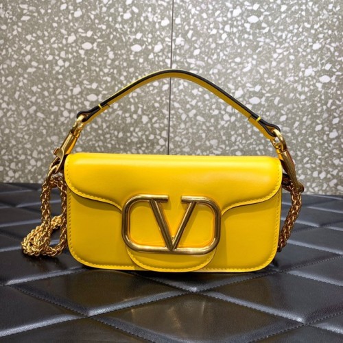 VALENTINO CRAZY MINI CRAZY Sac à bandoulière en cuir de veau 1W2B0K jaune