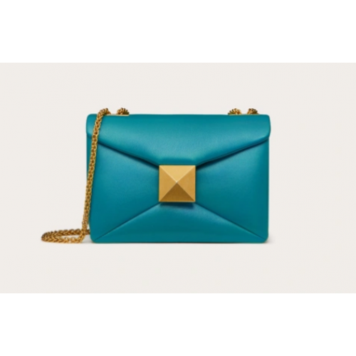 VALENTINO GARAVANI Sac à bandoulière en peau de mouton One Stud XW0B0K21 bleu