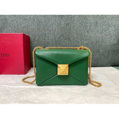 VALENTINO GARAVANI Sac à bandoulière en peau de mouton One Stud XW0B0K21 vert