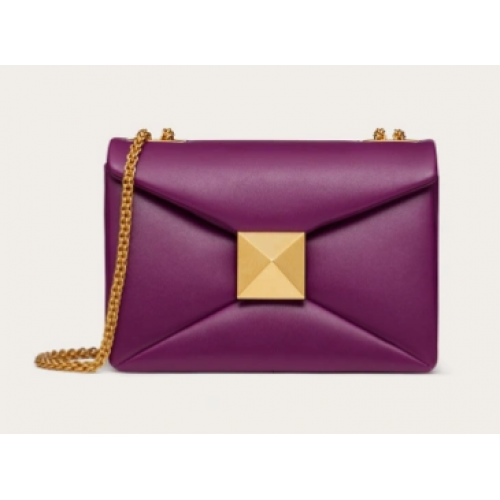 VALENTINO GARAVANI Sac à bandoulière en peau de mouton One Stud XW0B0K21 Violet