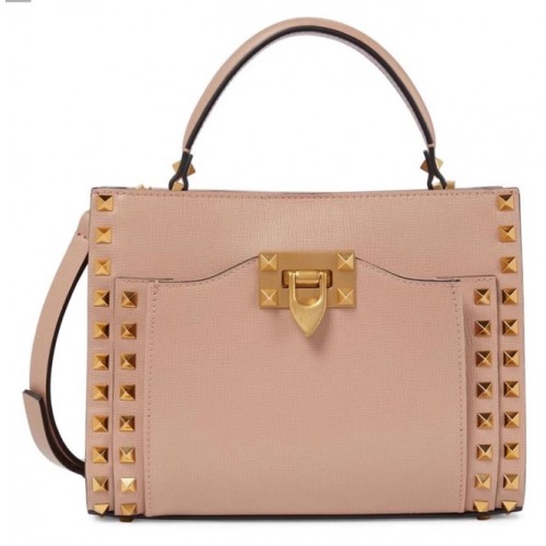 VALENTINO GARAVANI Rockstud Alcove Cuir de veau grain moyen 2B0056 rose