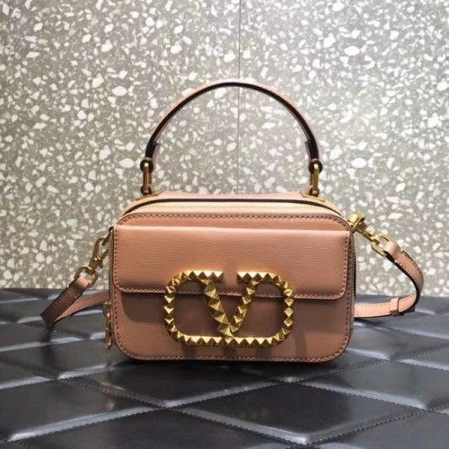 VALENTINO GARAVANI Rockstud Alcôve cuir de veau grainé 2B0058 rose