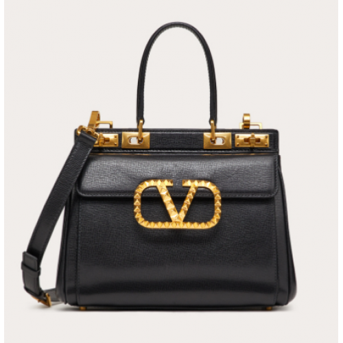 VALENTINO GARAVANI Rockstud Alcove Cuir de veau grain moyen 2B0J41 noir