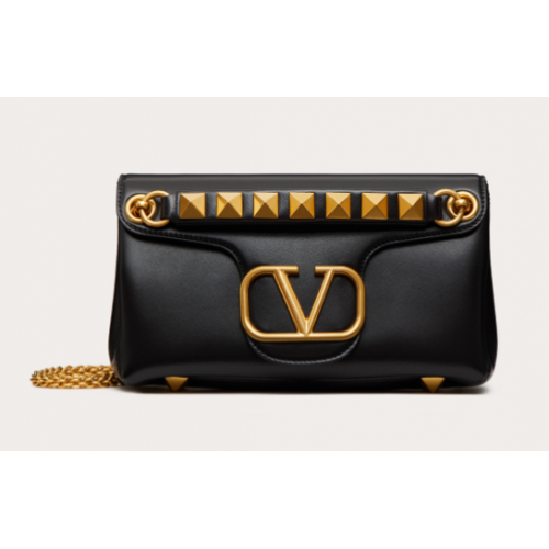 VALENTINO GARAVANI Stud Sign nappa Sac à bandoulière NL098 noir