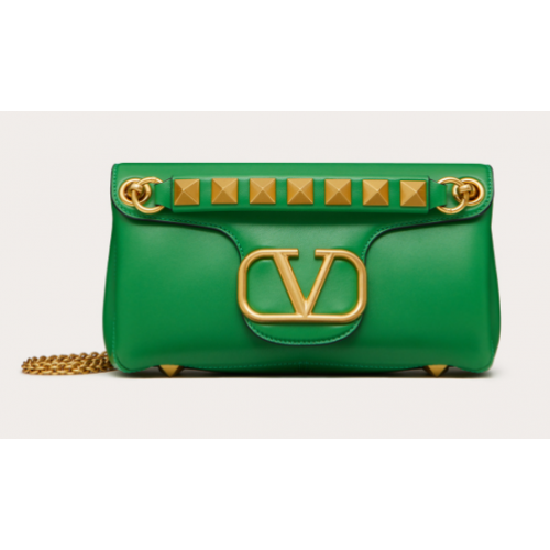 VALENTINO GARAVANI Stud Sign nappa Sac à bandoulière NL098 vert