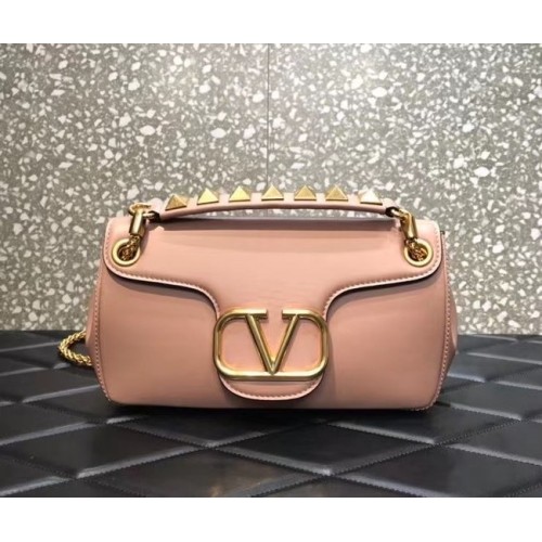 VALENTINO GARAVANI Stud Sign nappa Sac à bandoulière NL098 rose clair
