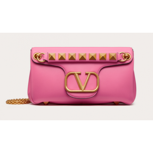 VALENTINO GARAVANI Stud Sign nappa Sac à bandoulière NL098 rose