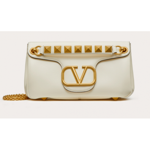 VALENTINO GARAVANI Stud Sign nappa Sac à bandoulière NL098 blanc