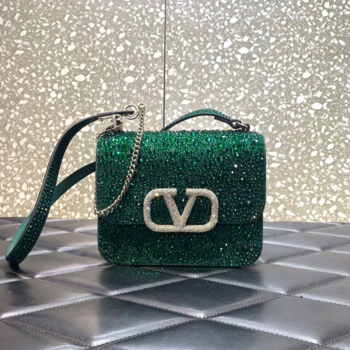 VALENTINO GARAVANI VSLING Diamant brillant Mini sac à bandoulière XW20808 vert