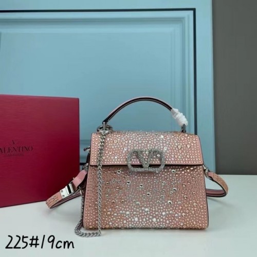 VALENTINO GARAVANI VSLING Shiny diamond Mini totebag XW2B1G9 métal rose&argenté