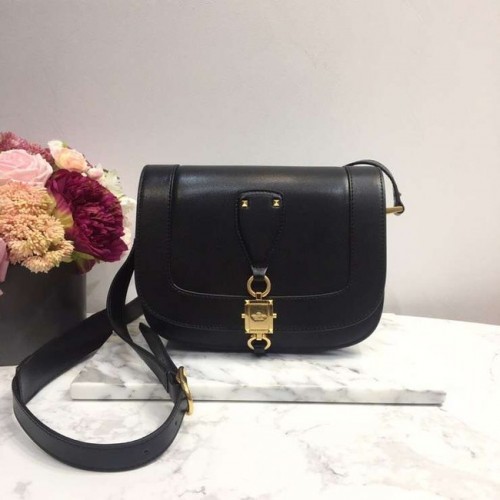 VALENTINO Sac en cuir d'origine A0705 Noir