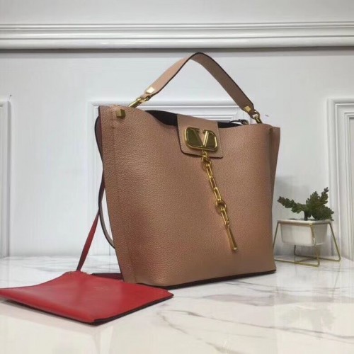 VALENTINO Sac en cuir d'origine V0008 Abricot