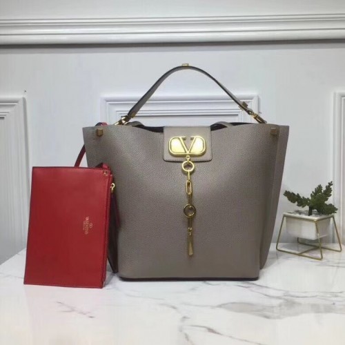 VALENTINO Sac en cuir d'origine V0008 Gris