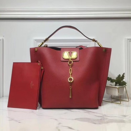 VALENTINO Sac en cuir d'origine V0008 Rouge