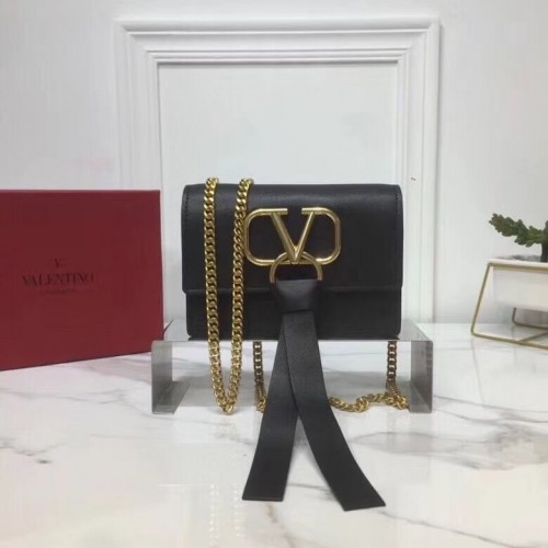 VALENTINO Sac en cuir d'origine V0009 Noir