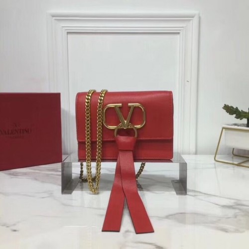 VALENTINO Sac en cuir d'origine V0009 Rouge