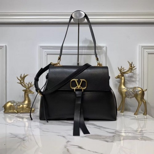 VALENTINO Sac en cuir d'origine V0012 Noir
