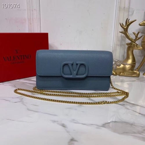 VALENTINO Sac en cuir d'origine V0018 bleu