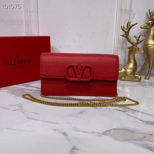 VALENTINO Sac en cuir d'origine V0018 rouge